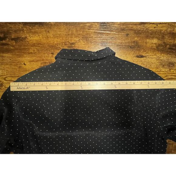 Stussy Shirt Mens Medium Black Polka Dot Corduroy Button Up Long Sleeve Casual - Picture 13 of 14